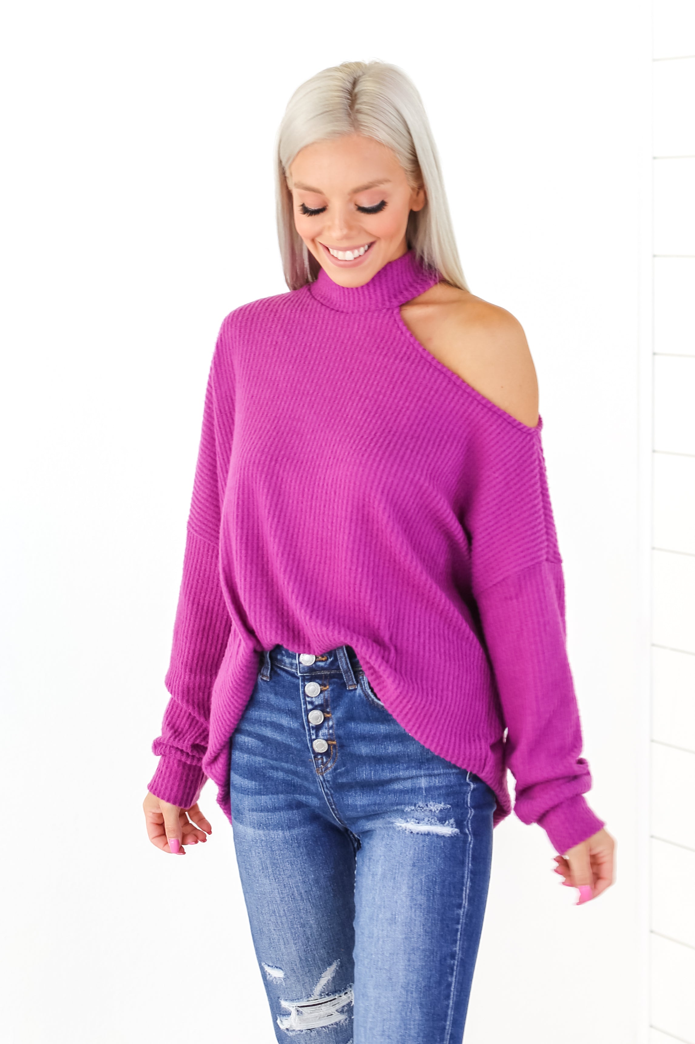  Melanie Cold Shoulder Top - 2 Colors 