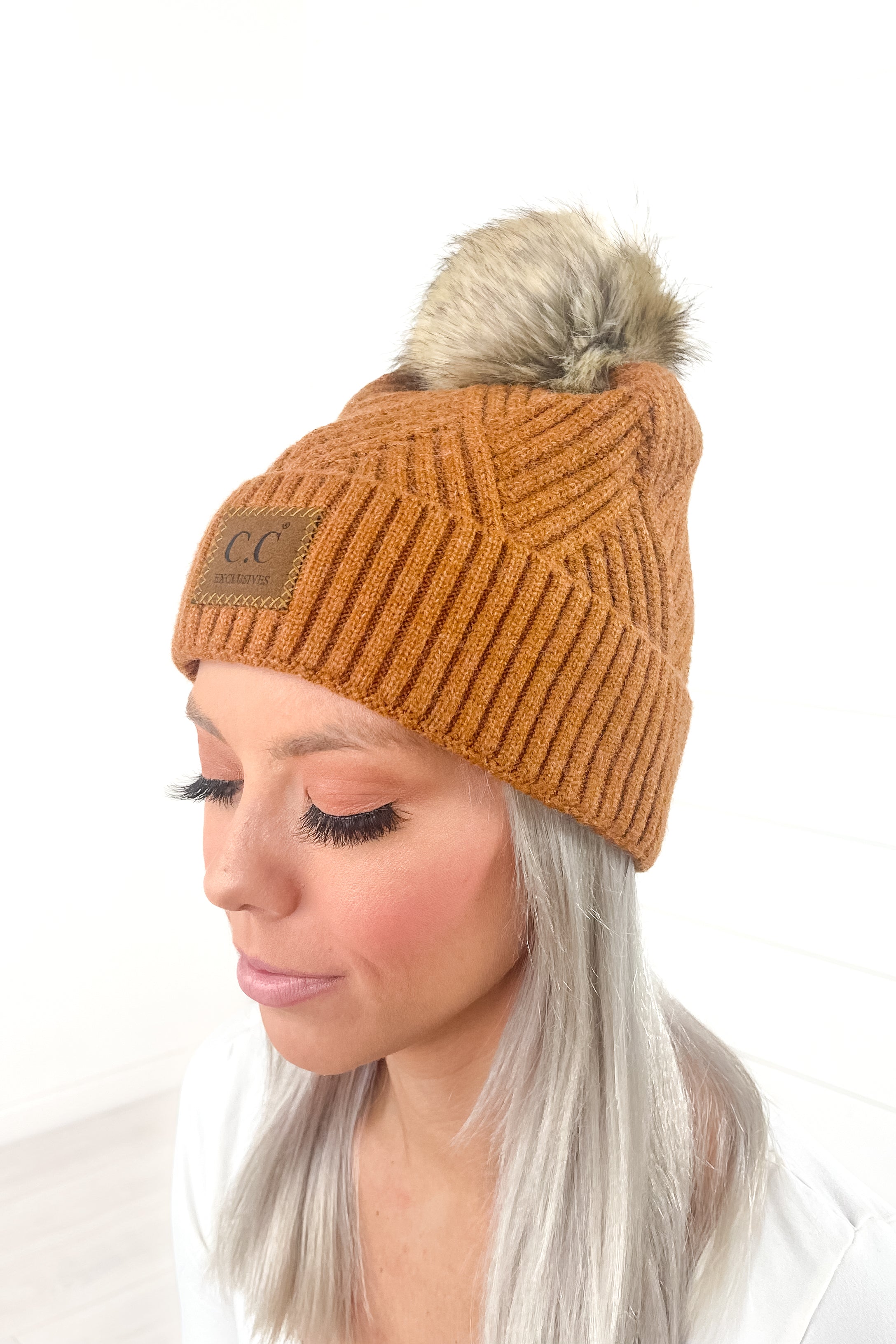  Stay Cozy CC Pom Beanie - 4 Colors 