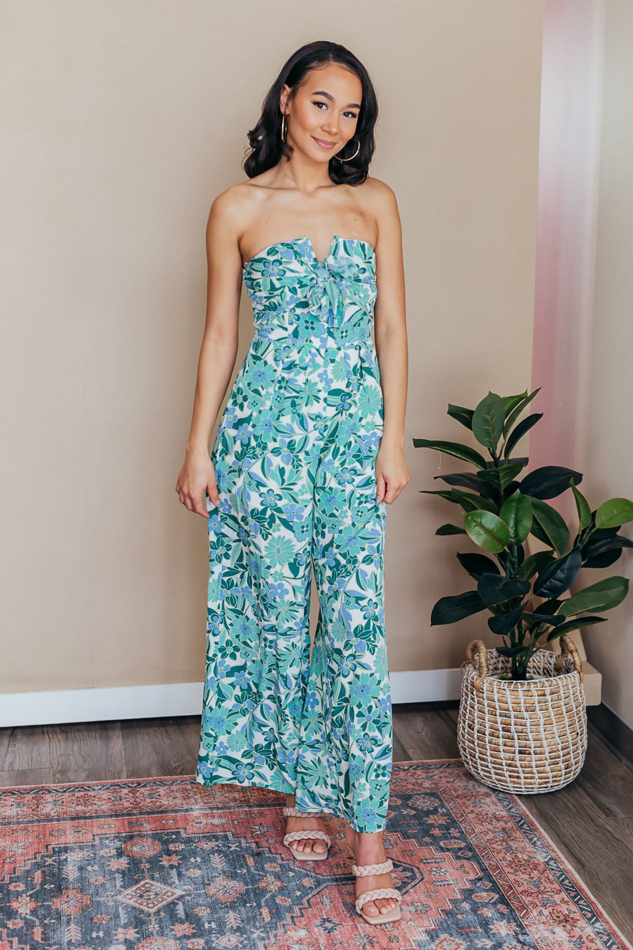  Dreamy Sunset Floral Jumpsuit 