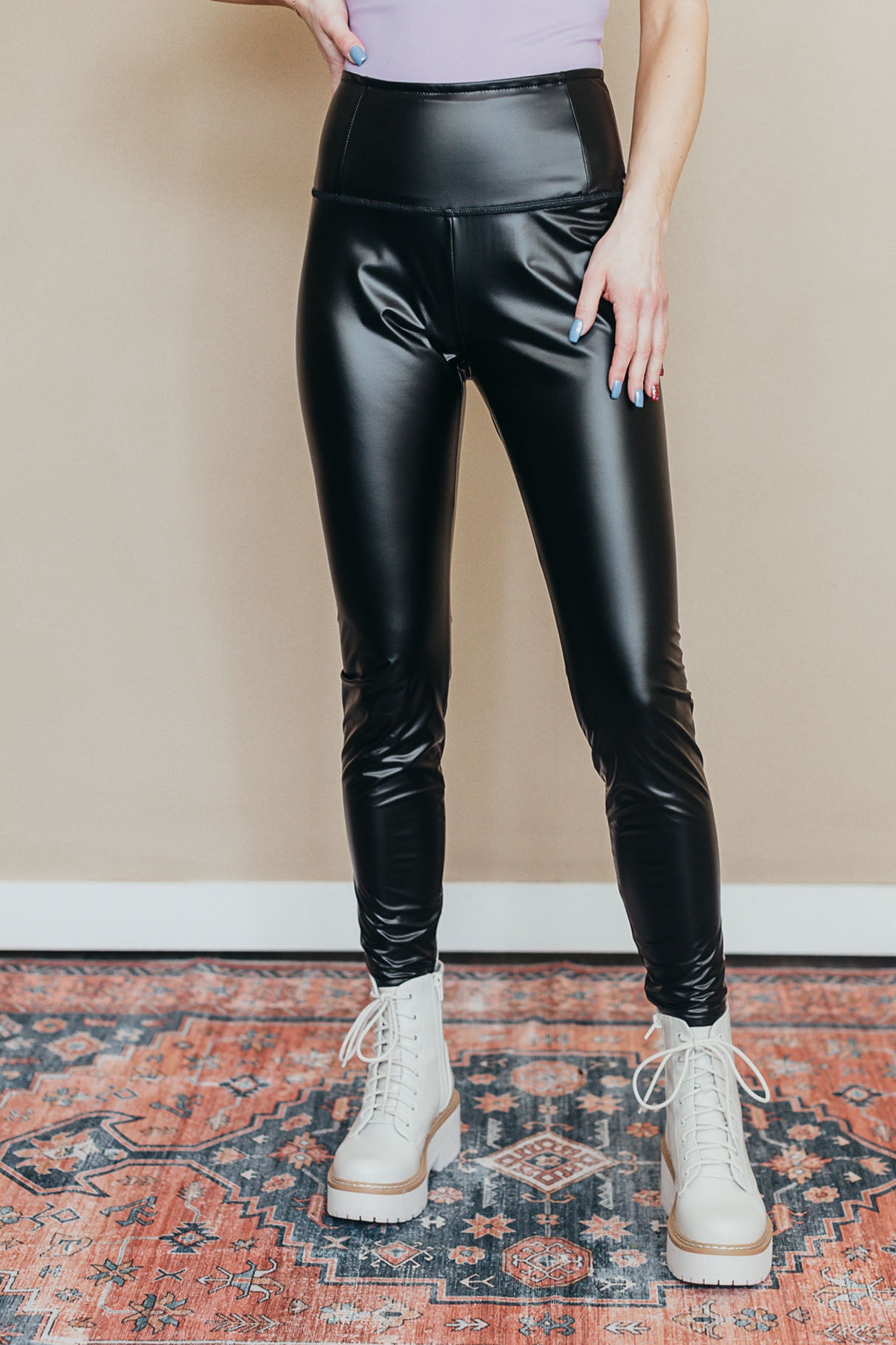  Kat Faux Leather Leggings 