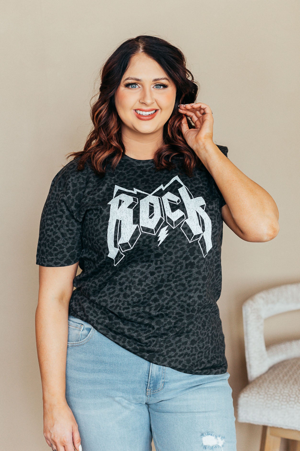  Rock Lightning Bolt Graphic Tee 