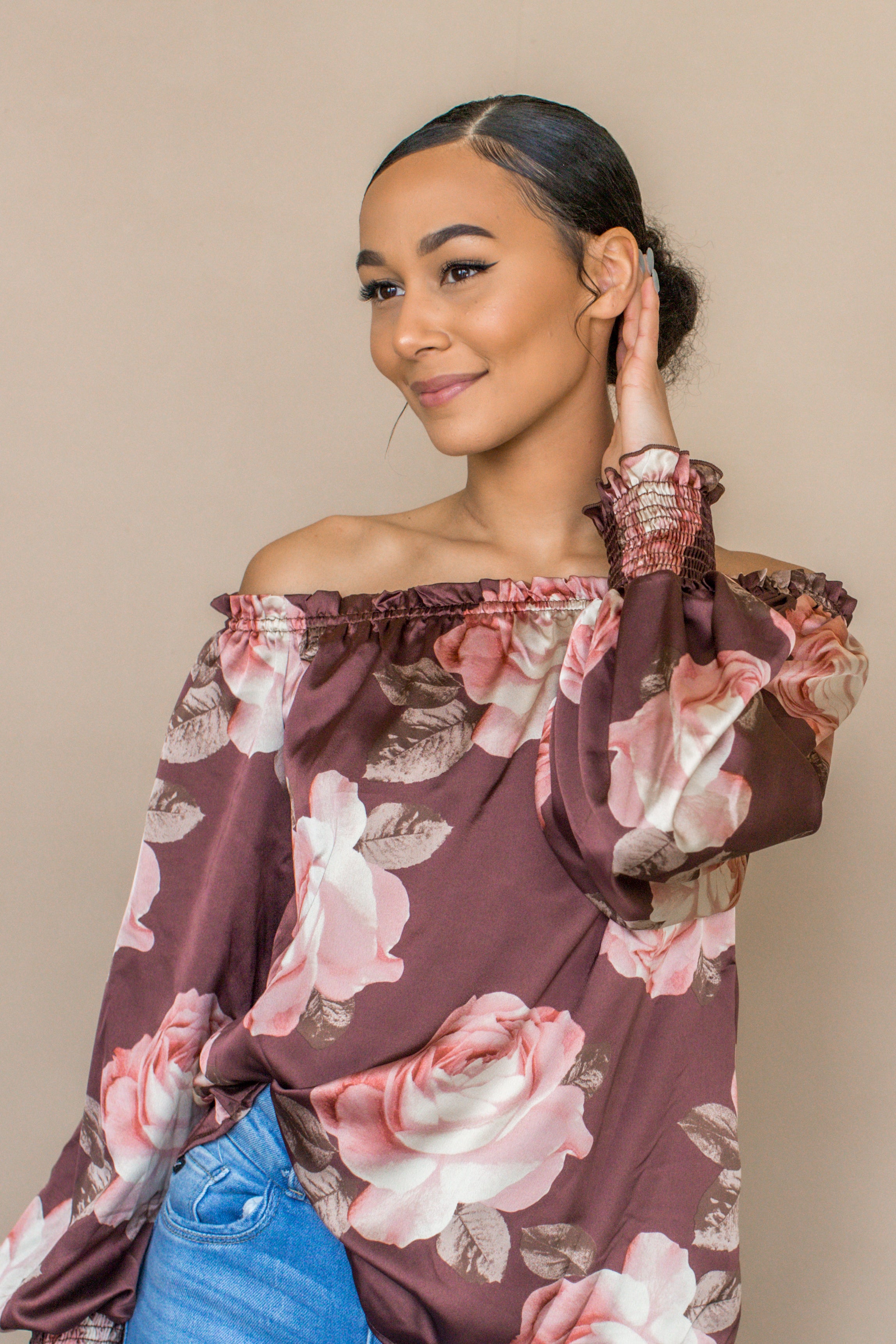  Sienna Floral Off Shoulder Top 