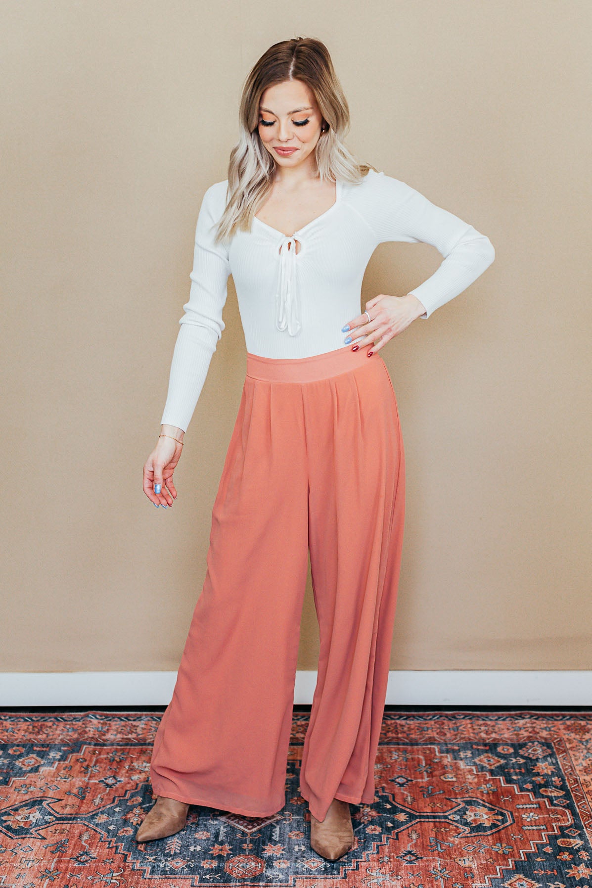  Play It Safe Wide Leg Pants - 2 Colors 