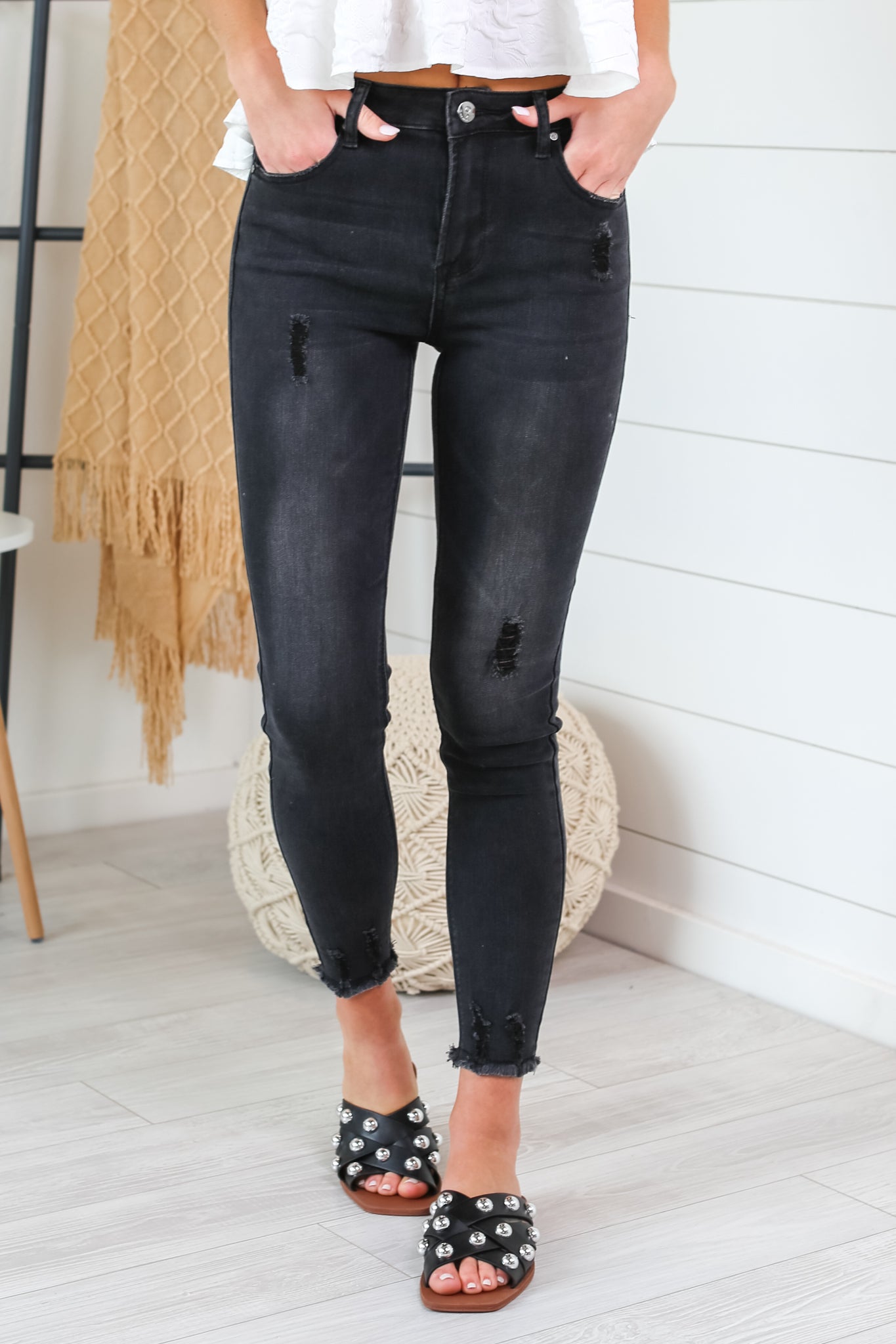  Genie High Rise Ankle Skinny 