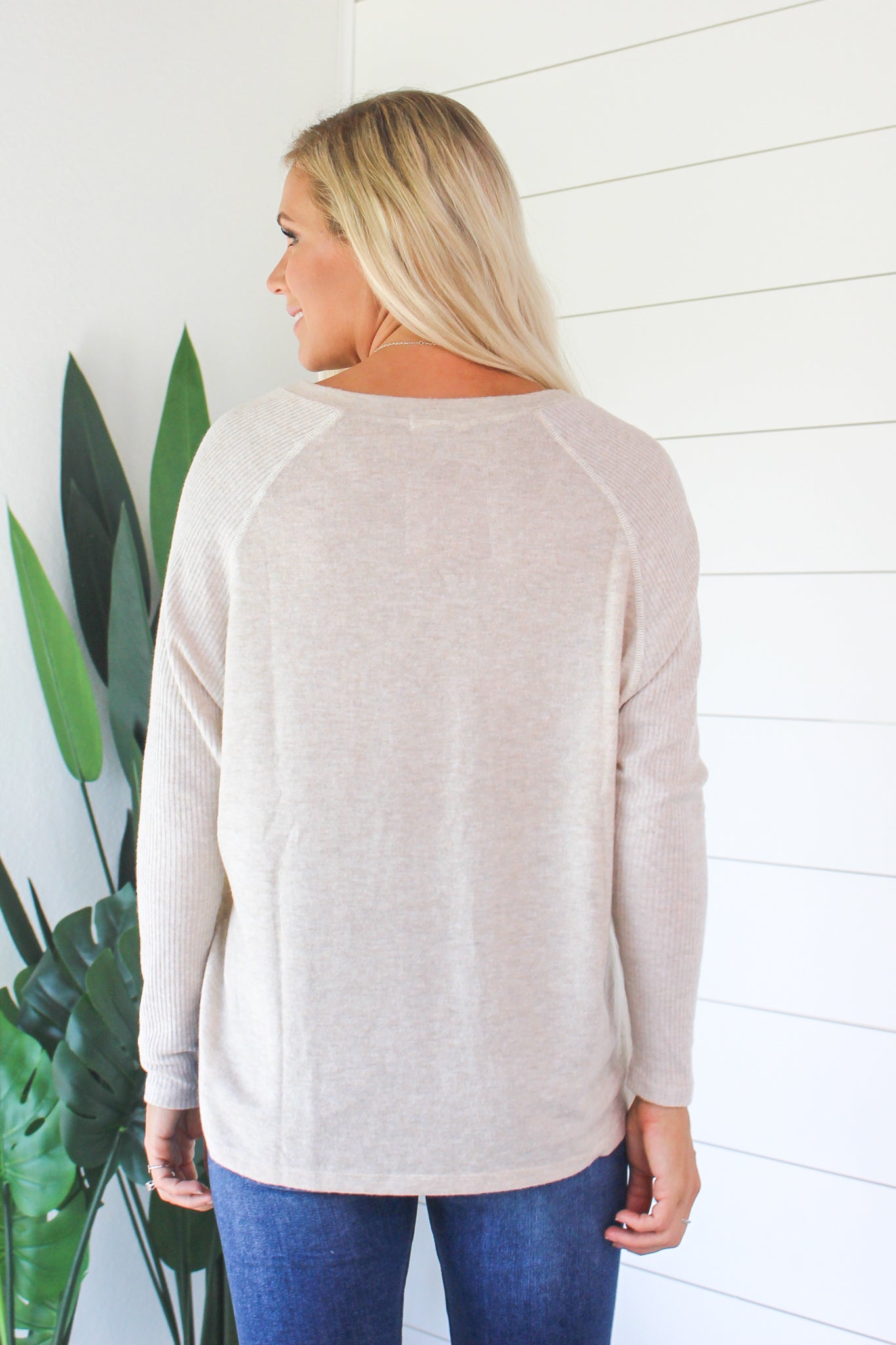 Dolman V Neck Knit Top - 2 Colors