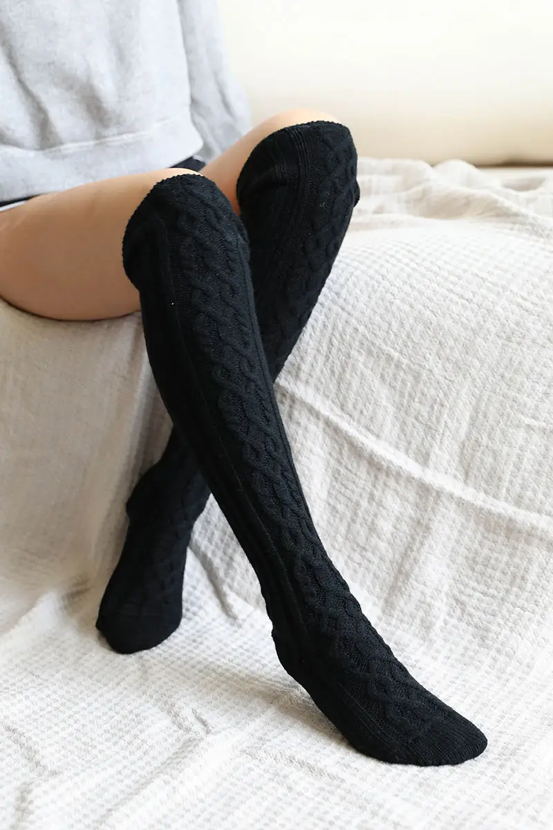  Dress Me Up Cable Knit Socks - 3 Colors 