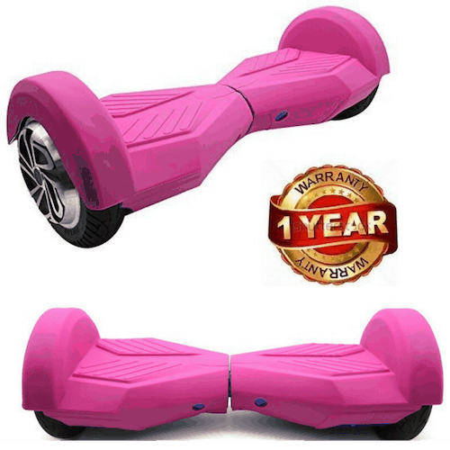 8 Inch Hoverboards Skin Cover – Protective Rubber Case – Pink - Hoverboards Galore product image