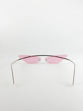 Load image into Gallery viewer, Rimless Cateye Sunglasses With Gold Frame And Pink Lenses
