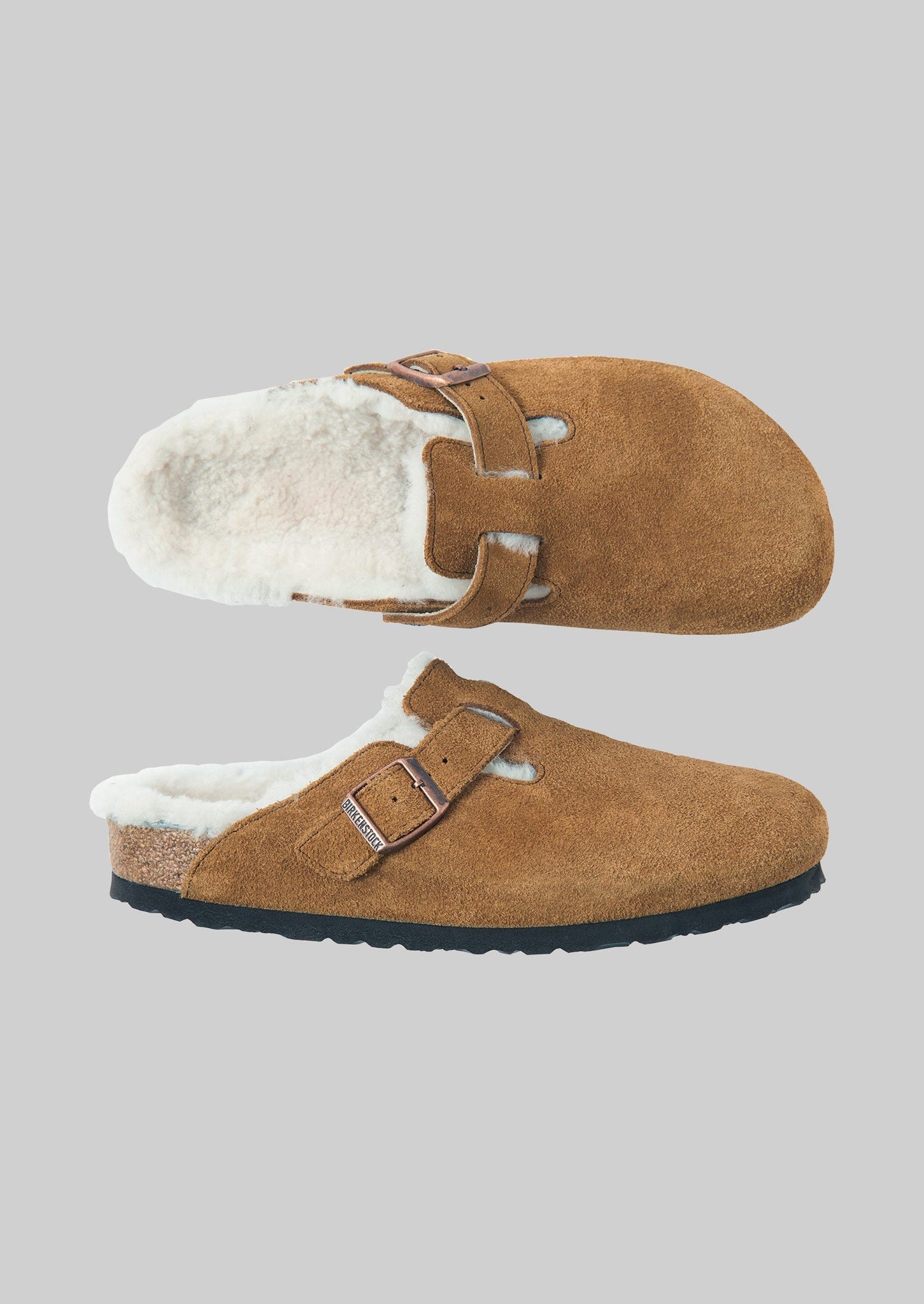 Birkenstock Boston Sheepskin Slippers | Camel