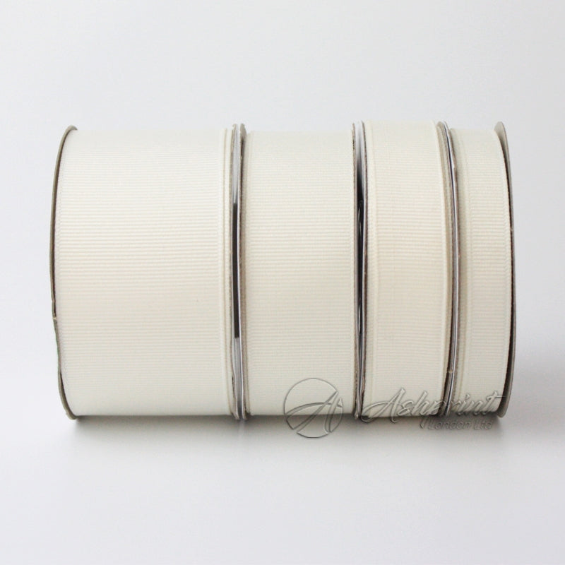 Cream Grosgrain Ribbon