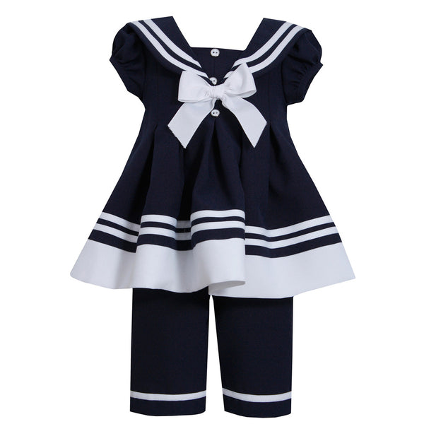 Girls Navy Sailor Pant Set - Best Dressed Tot - Baby and Children's ...