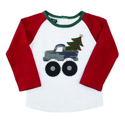 Boys Camo Truck & Christmas Tree Shirt