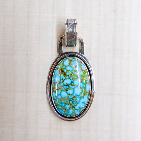 Bold Kingman Turquoise Pendant by Gary Glandon