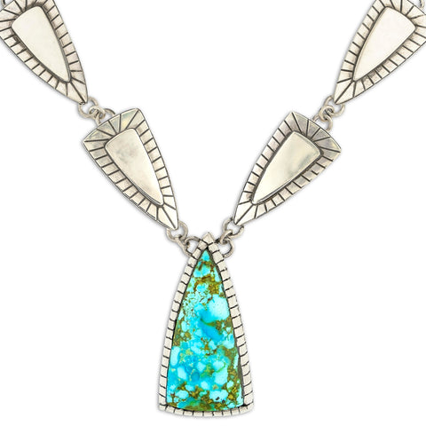 Gary Glandon Kingman Turquoise Arrow Necklace