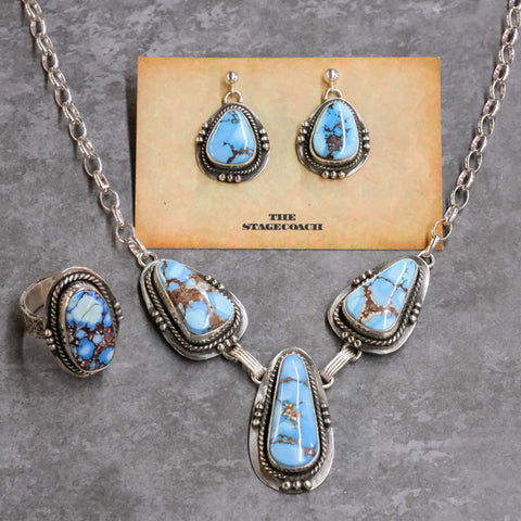 Golden Hills Turquoise Jewelry Set by Gary Glandon