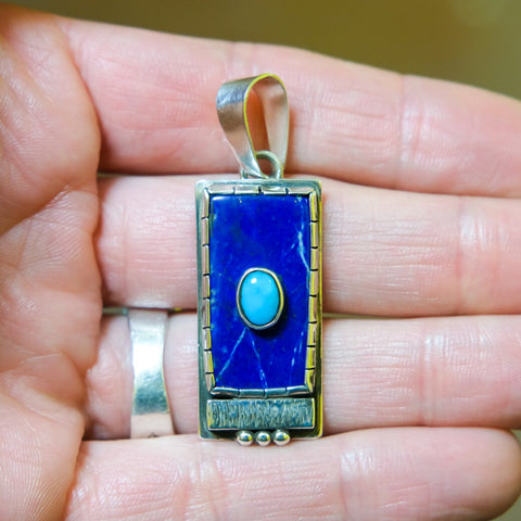 Lapis Lazuli and Turquoise Pendant