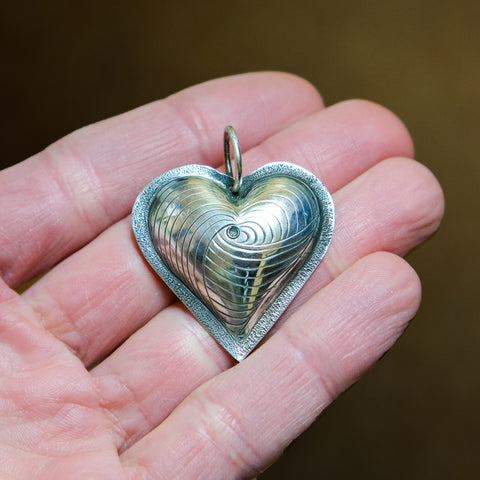 Swirl Heart Pendant by Gary Glandon