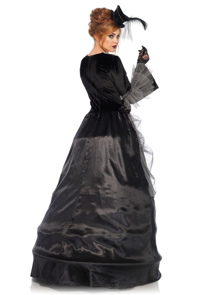 Velvet Victorian Ball Gown Costume Stagecoach Jewelry 1852