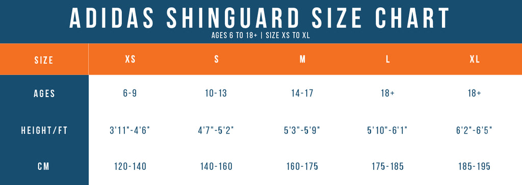 Adidas Shinguard Size Chart