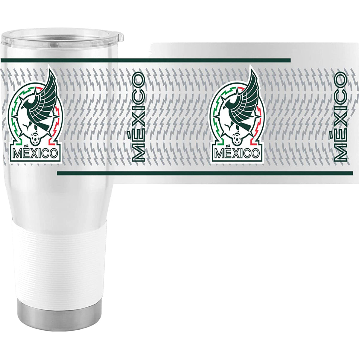 Logo Brands 30oz Stripe Fusion White Milwaukee Bucks Tumbler