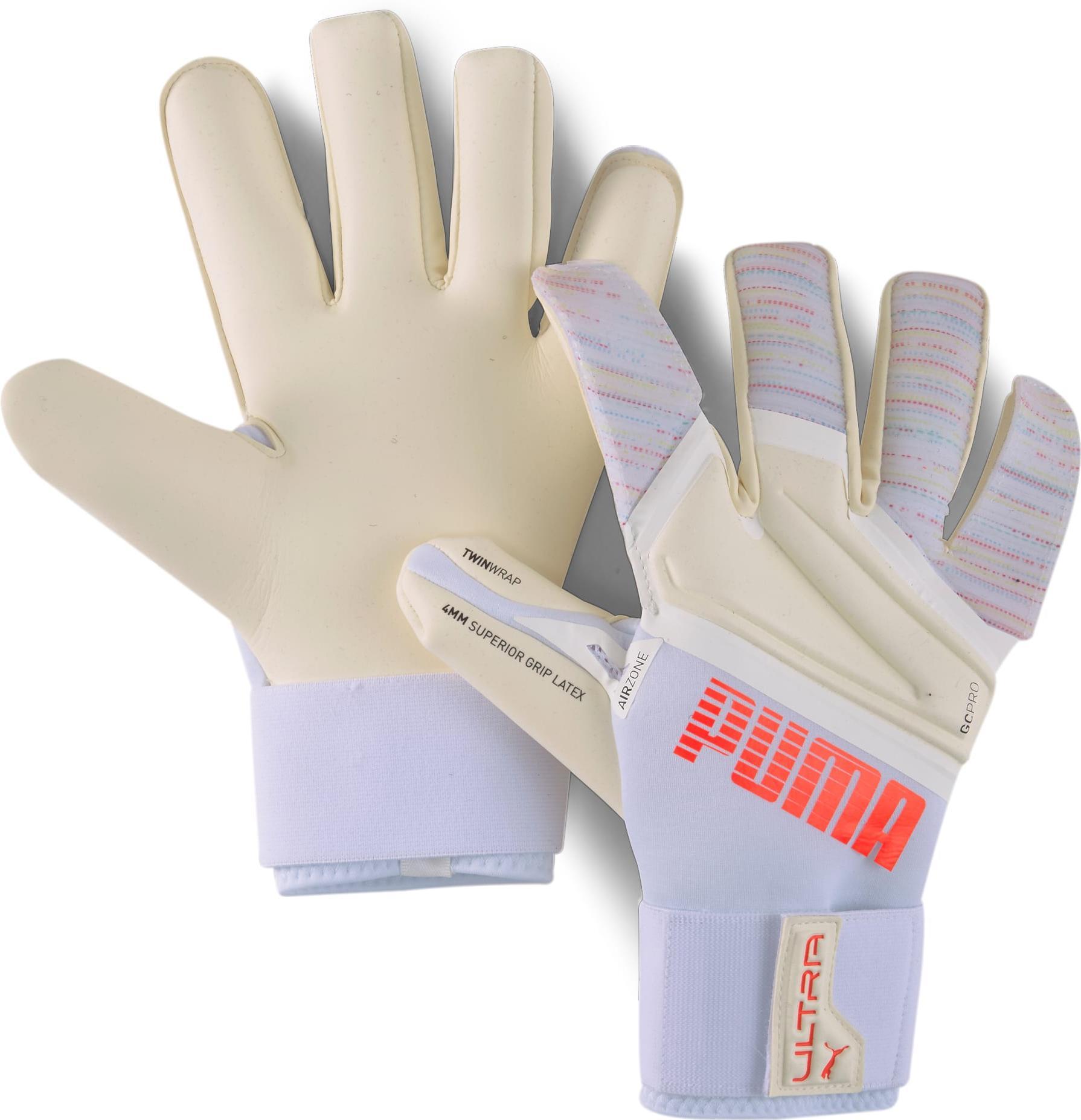 Puma Ultra Ultimate Hybrid Goalkeeper Gloves White/Blue / 10