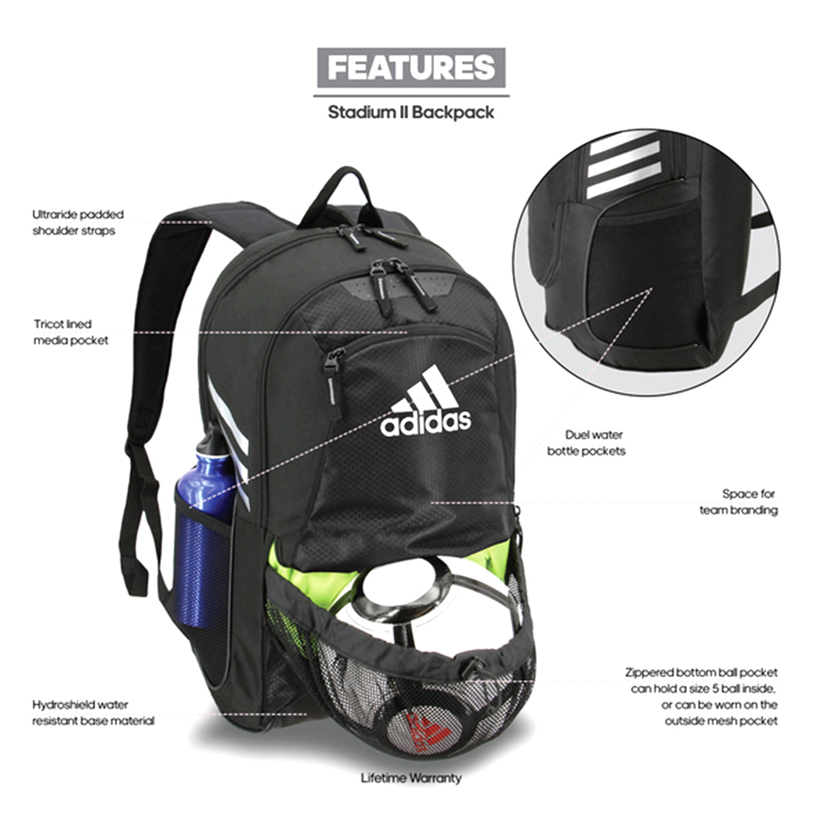 Abrasivo Parámetros raíz SoDak Soccer Club | adidas Stadium Team Backpack