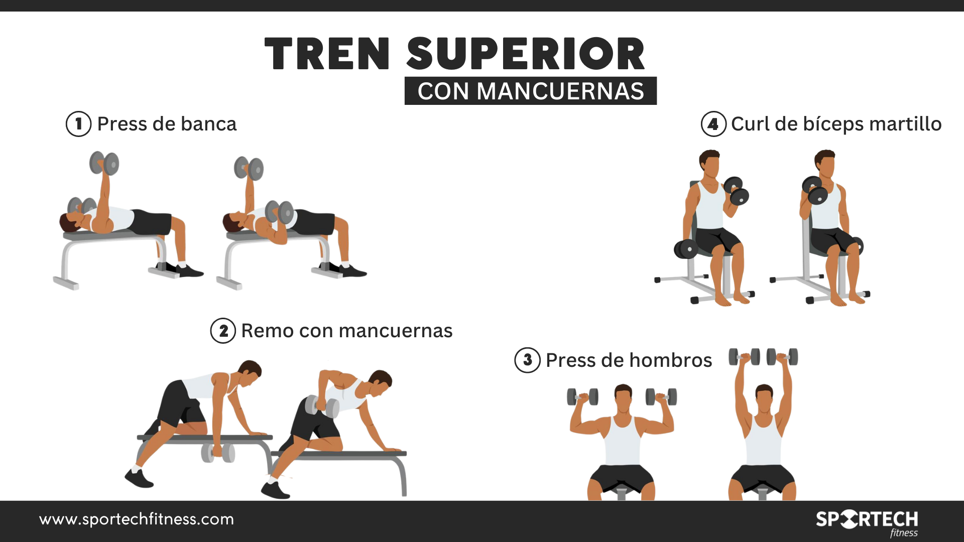 Exercícios para a parte superior do corpo com halteres