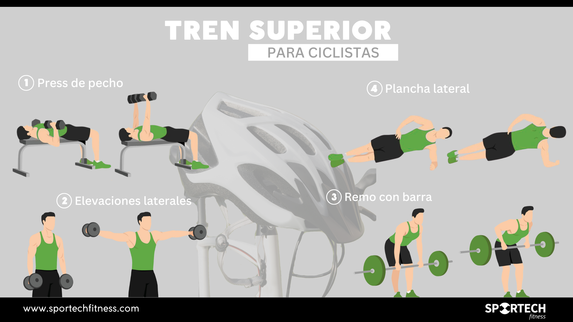 Ejercicios de tren superior para ciclistas