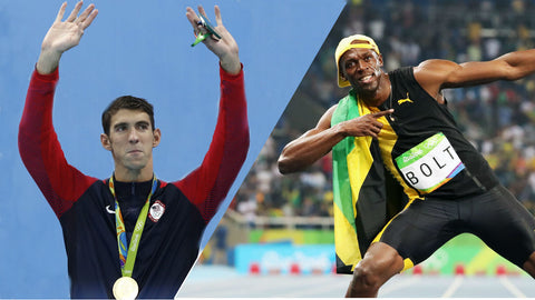 Michael Phelps and Usain Bolt