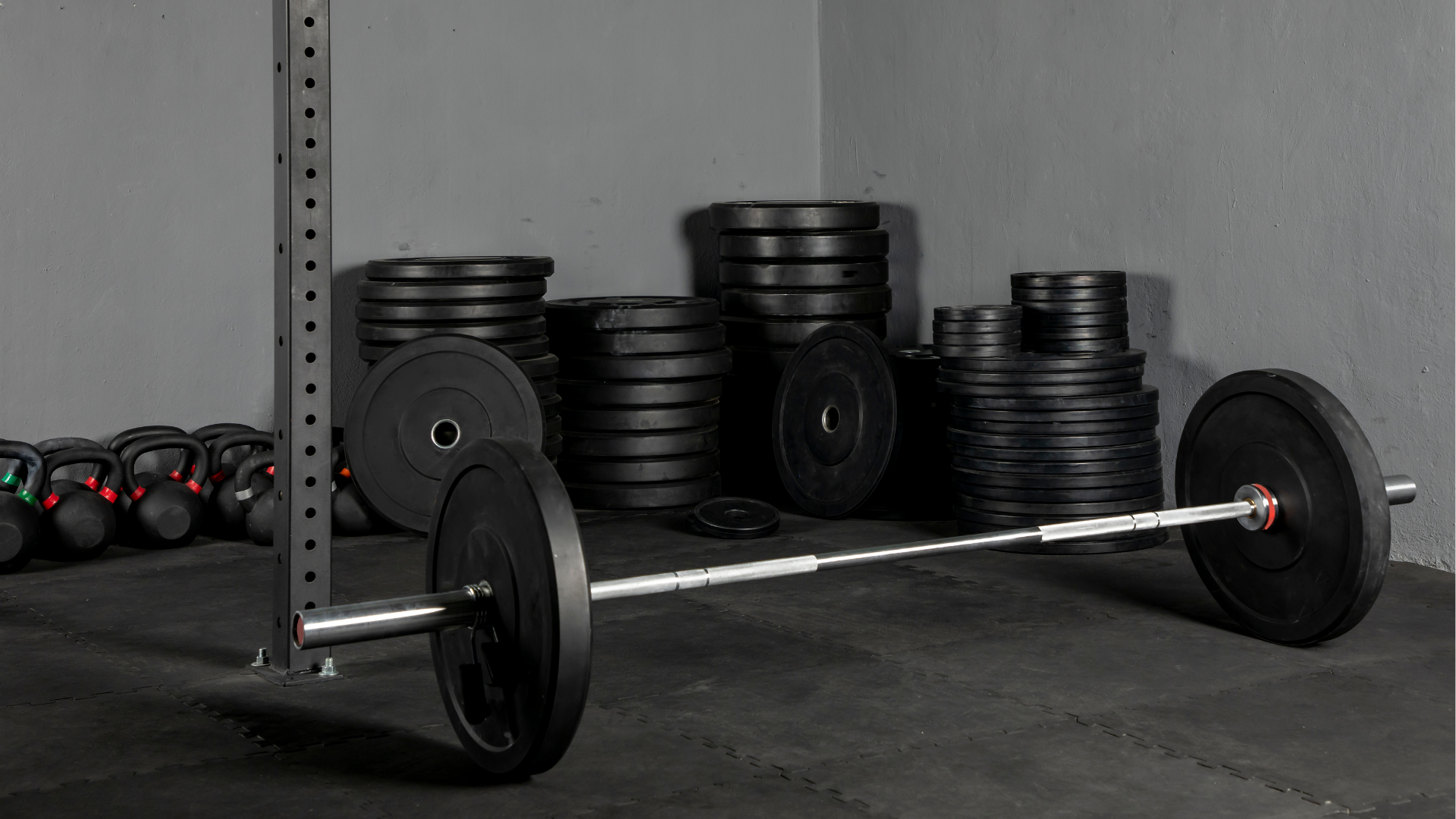 Olympic bar with plates