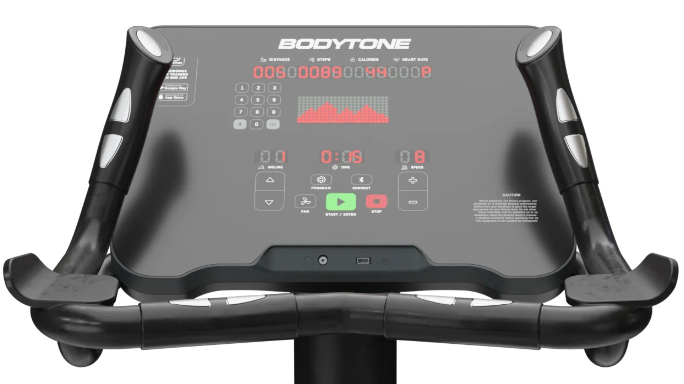 Monitor de una bicicleta estática de Bodytone