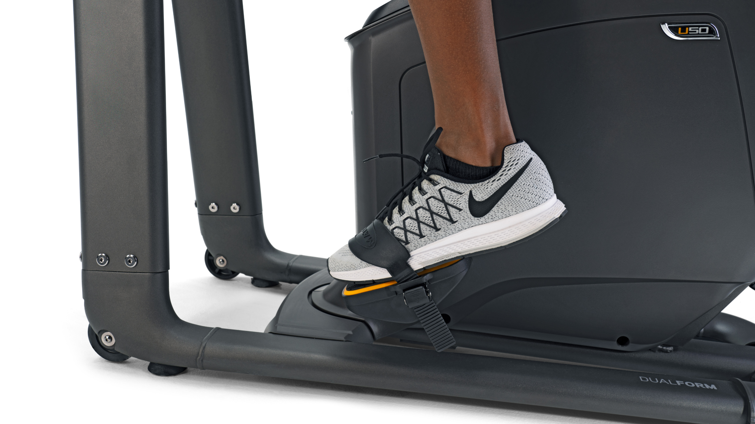 Strap pedals of an exercise bike