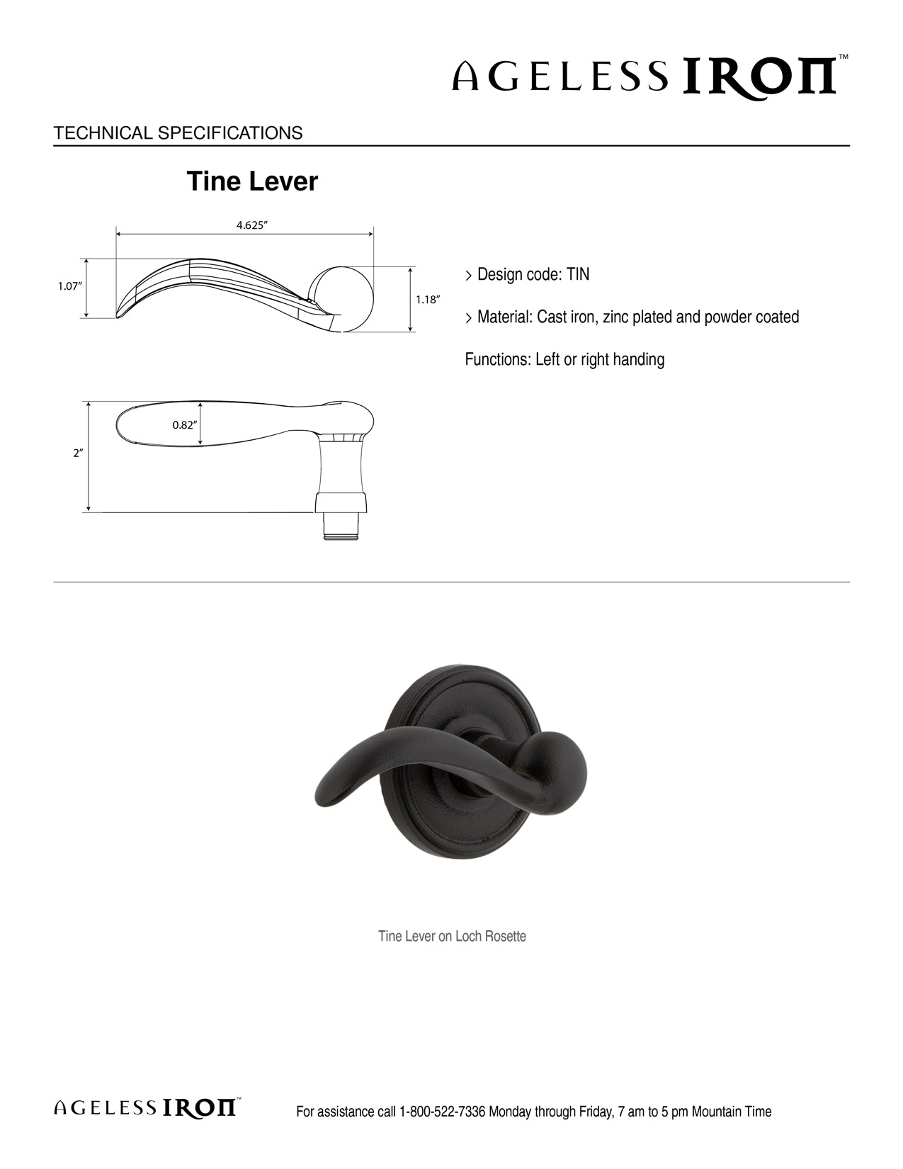 Tine Lever Technical Specs