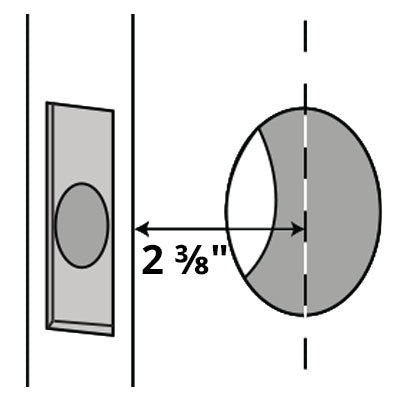 2-3/8 inch Standard Backset Measurement
