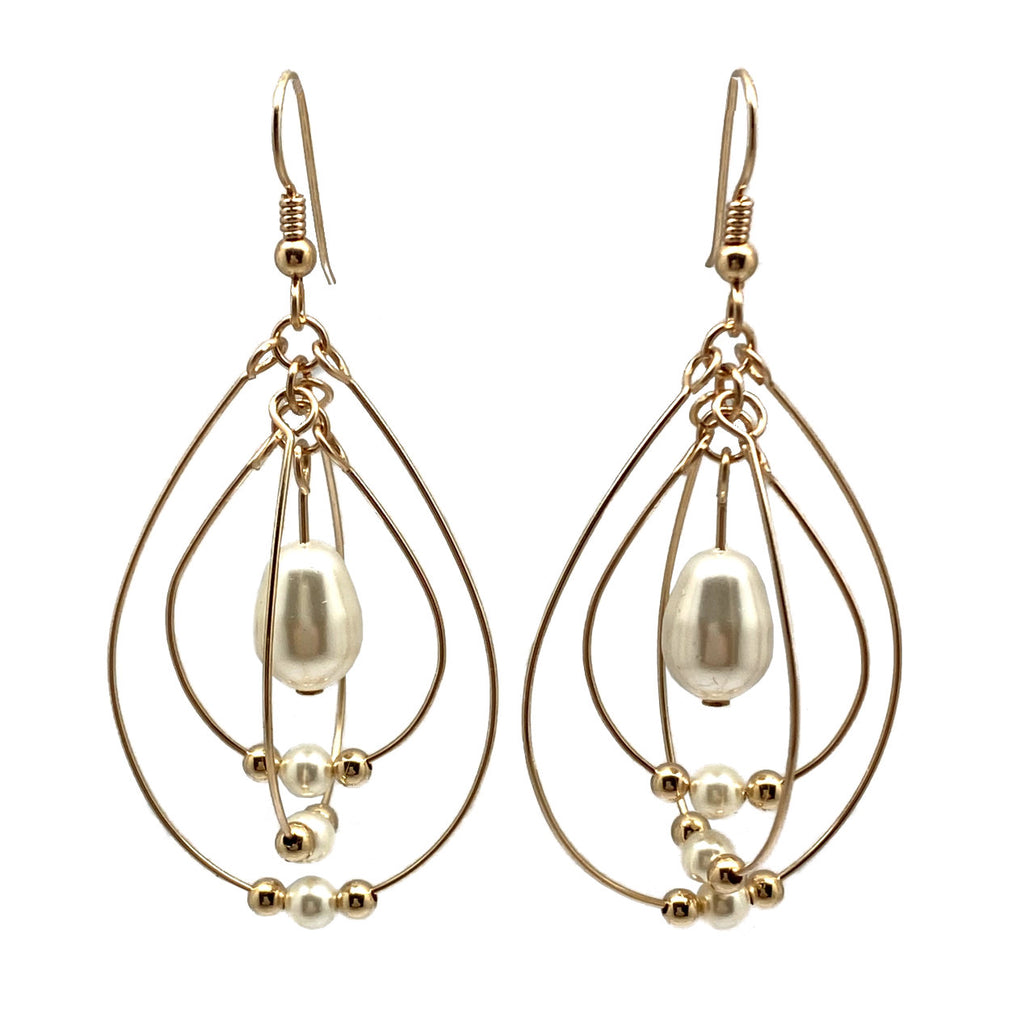 THREE LOOPS WITH CRYSTAL DROP EARRINGS – Twisted Wire Designs