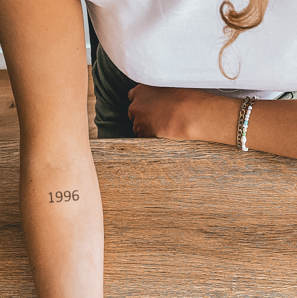 2000 Year Temporary Tattoo Numbers Tattoo Birth Year Tattoo  Etsy Denmark