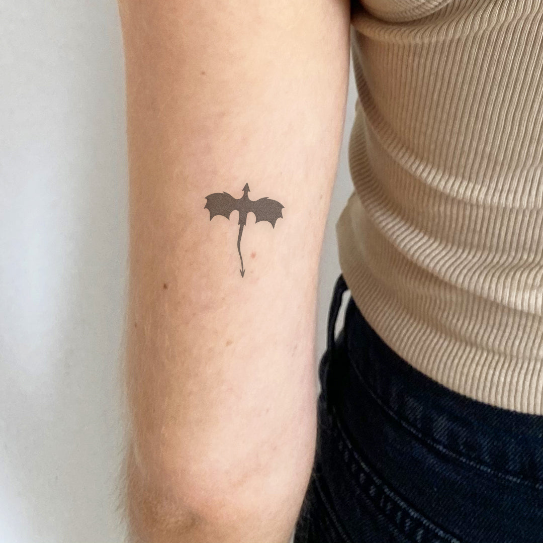 dragon silhouette | 2 Week Temporary Tattoo | inkster – Inkster