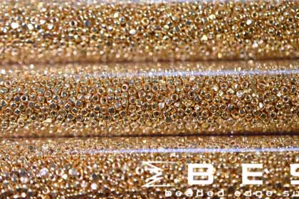 11/0 Japanese Seed Bead, Permanent Metallic Gold P471