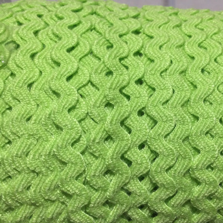 144 Yds. Lime/White 1/4 Polyester Rick Rack Wholesale Sewing Trim Roll
