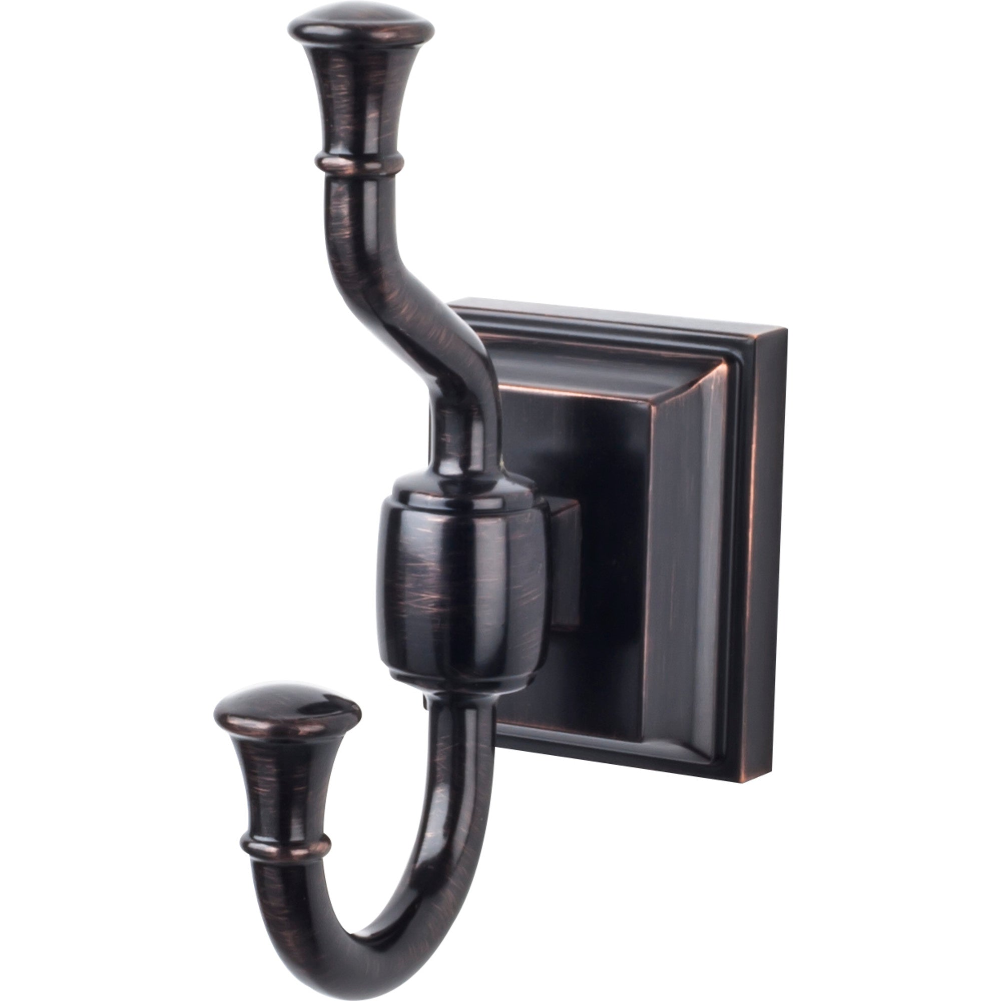 Alno A6584-BRZ Cube Bronze Double Robe Hook