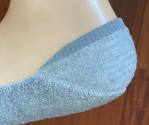 Zoomed-in shot of competitor sock with underpadded heel cup
