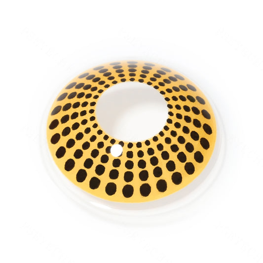 Pumpkin Polka Dot Contact Lenses