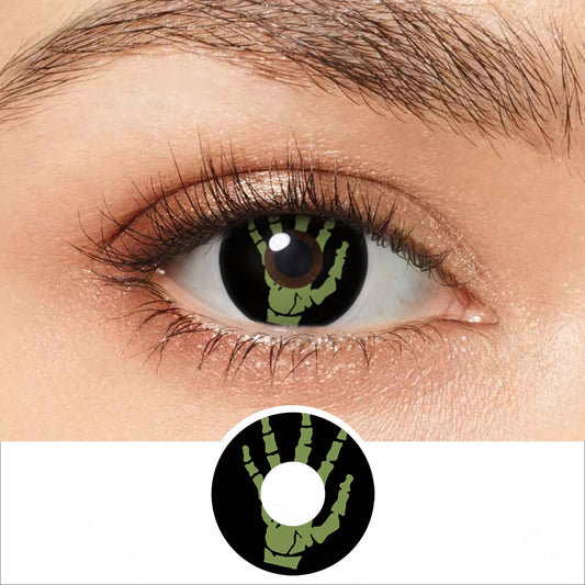 Skeleton Hands Halloween Contacts