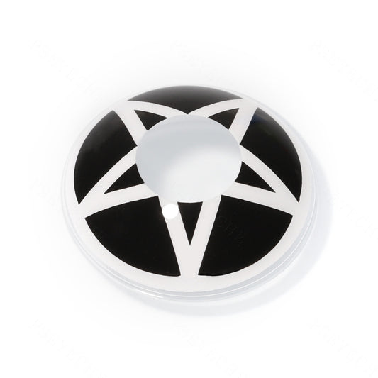 Black White Pentagram Contacts