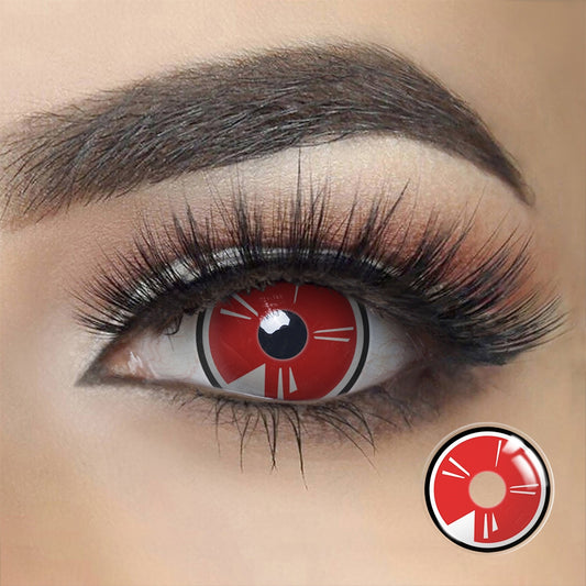 Red Target Mini Sclera Contacts - PsEYEche