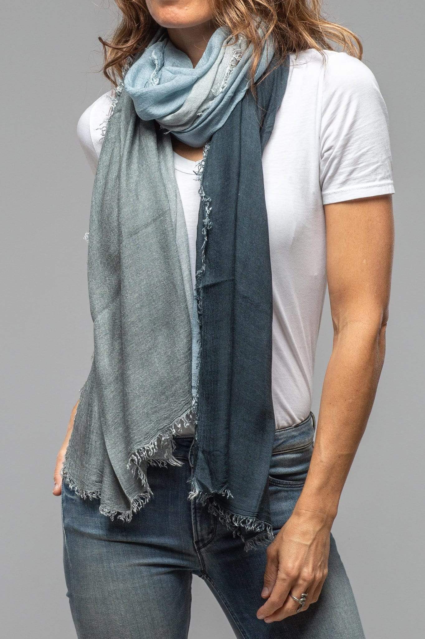 Tramonto Multi Colored Scarf In Grey