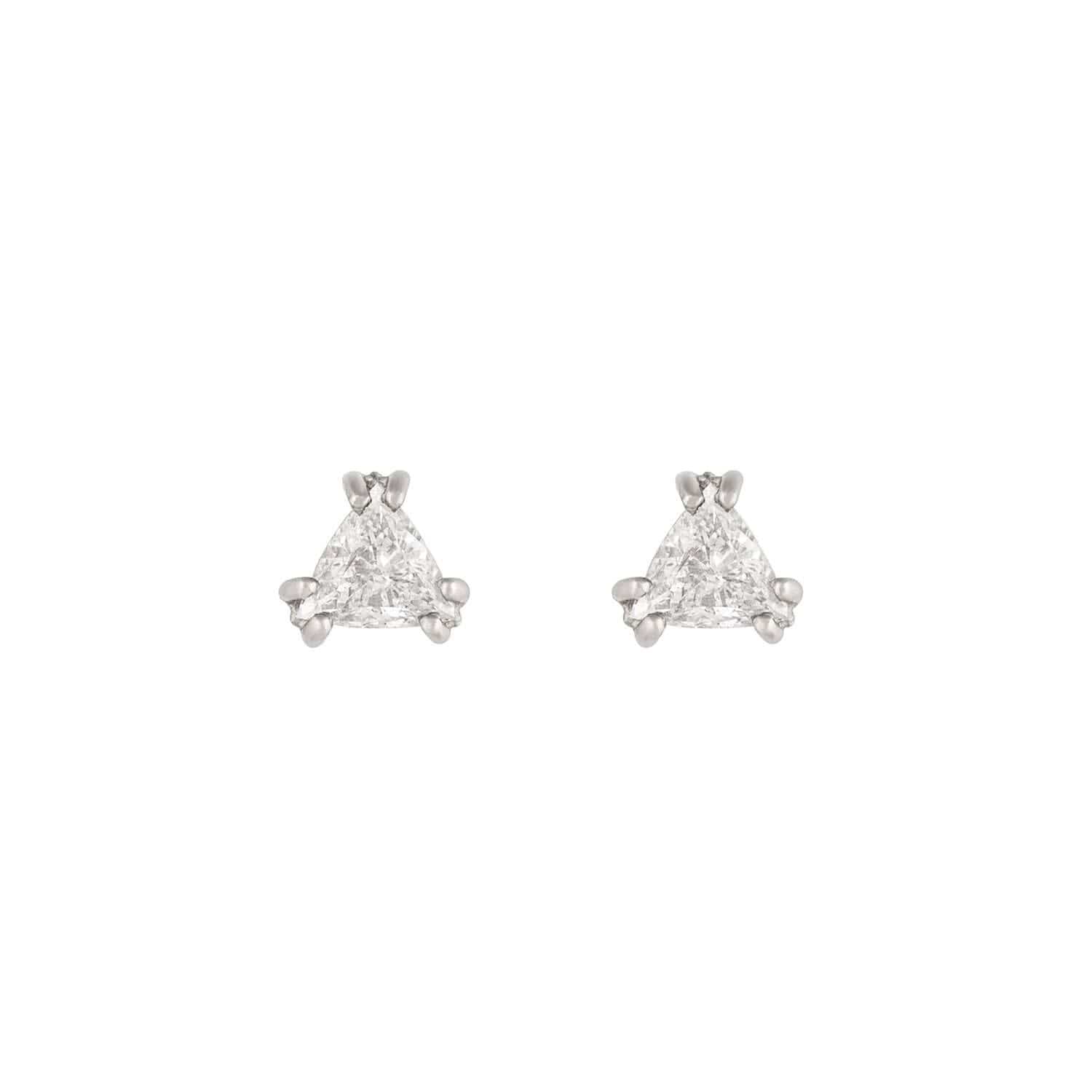 Triangle Diamond Stud Earrings