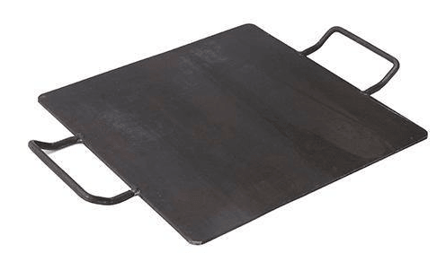 Black Square Handled Iron Dosa Pan, Round