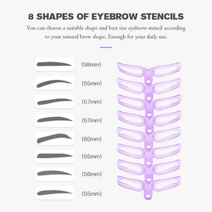 8 Shapes Eyebrow Stencil