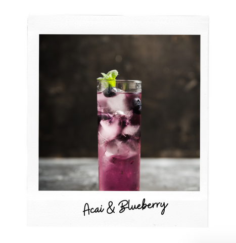 Acai, Blueberry and Gin over ice